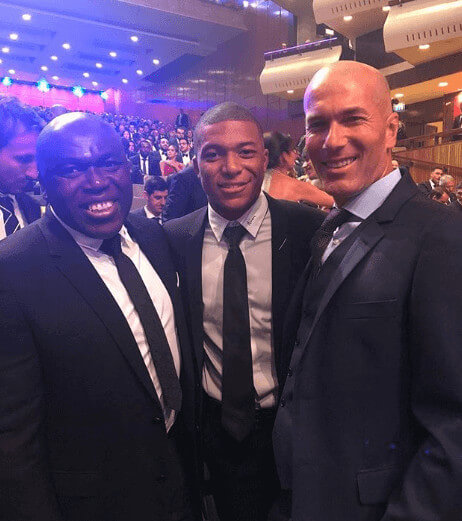 Wilfried Mbappe With His Son And Zinedine Zidane